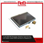 5 inch 800*480 Resolution Resistive Touch Screen LCD shield module HDMI interface for Raspberry PI